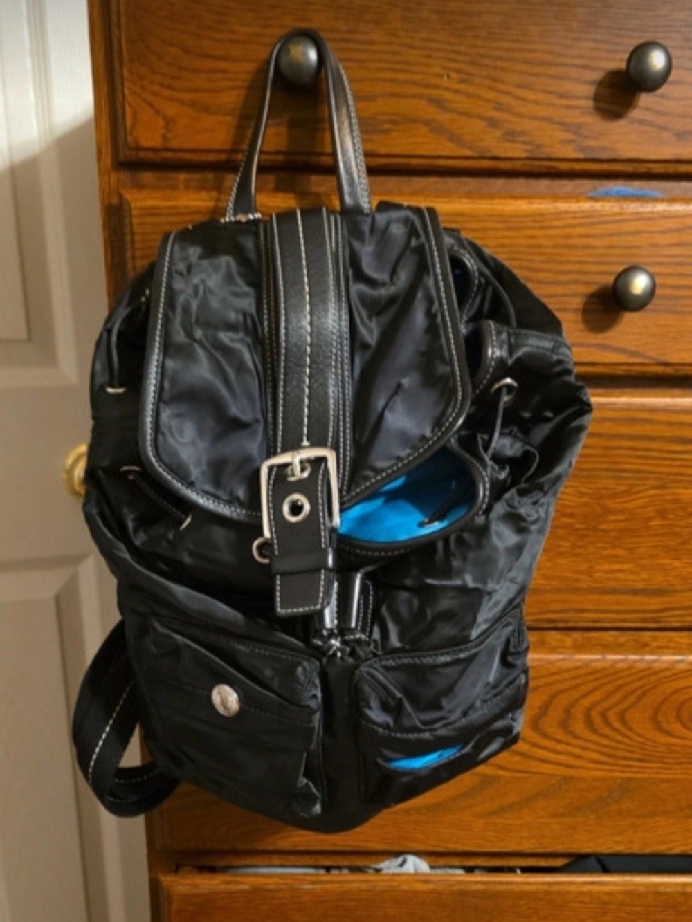 Coach Black Nylon Cargo Utility Backpack